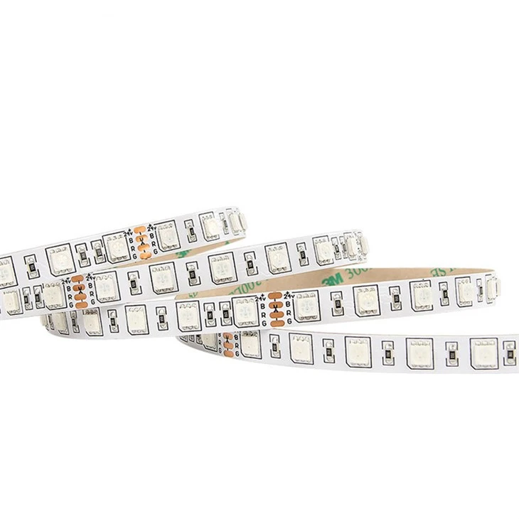 12V Flexible SMD 5050 RGB LED Sawb Teeb