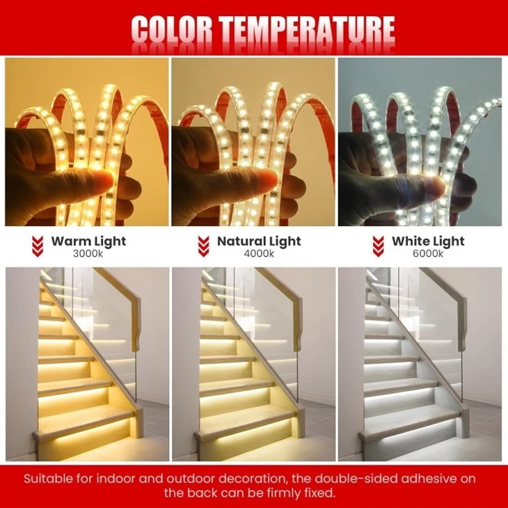 LED Strip Lights White Self-Adhesive 3000K